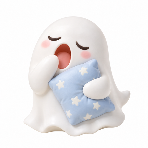 Yawning Ghost Figurine