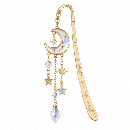 Moon and Star Metal Bookmark
