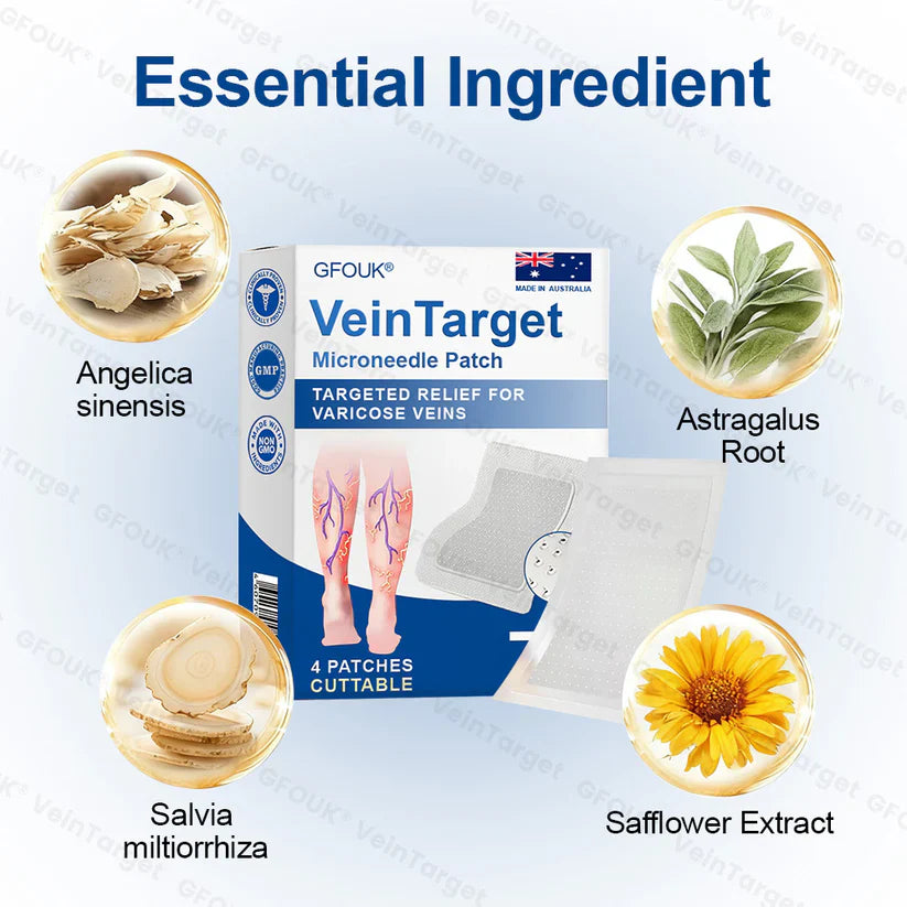 🇦🇺💧🦚GFOUK® VeinTarget Microneedle Patch⚡Instant Relief, Long-Term Results