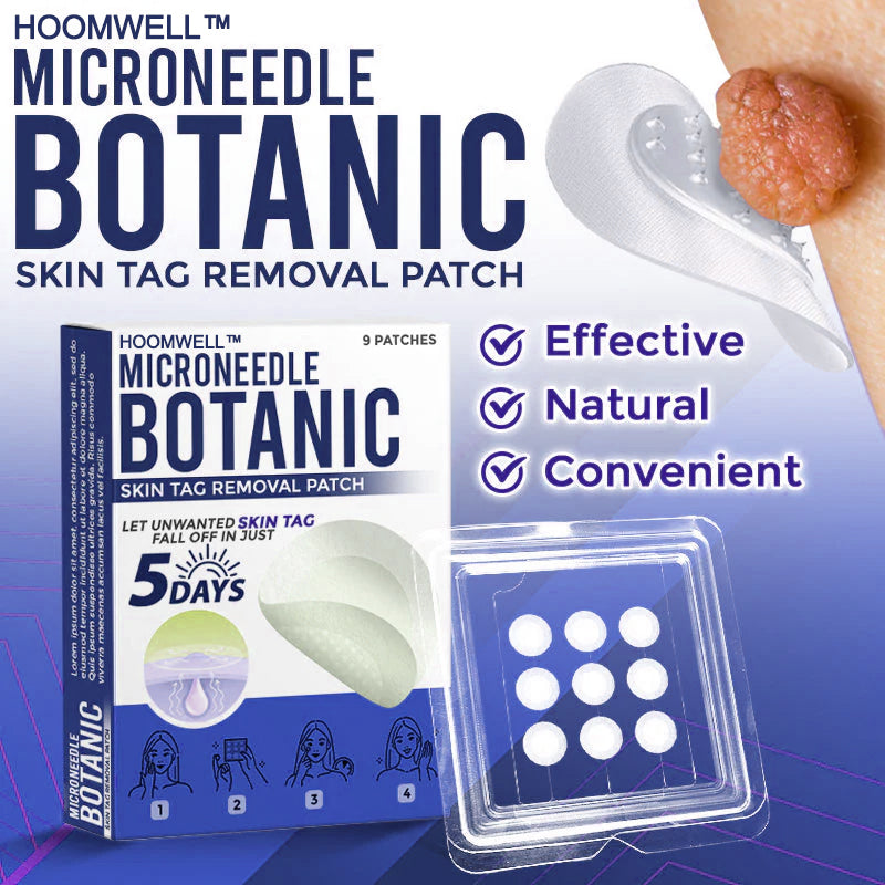 🌈HOOMWELL™ MicroNeedle Botanic Skin Tag Removal Patch 🇺🇸 Made in the USA