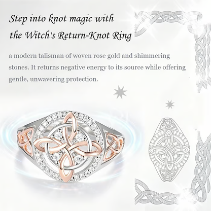 🔥Last Day 50% OFF - 🔮Handmade Witch’s Return-Knot Protection Ring